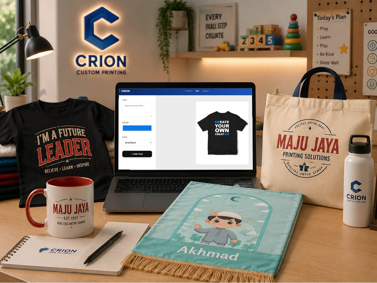 Tentang Crion - Proses desain dan produk custom