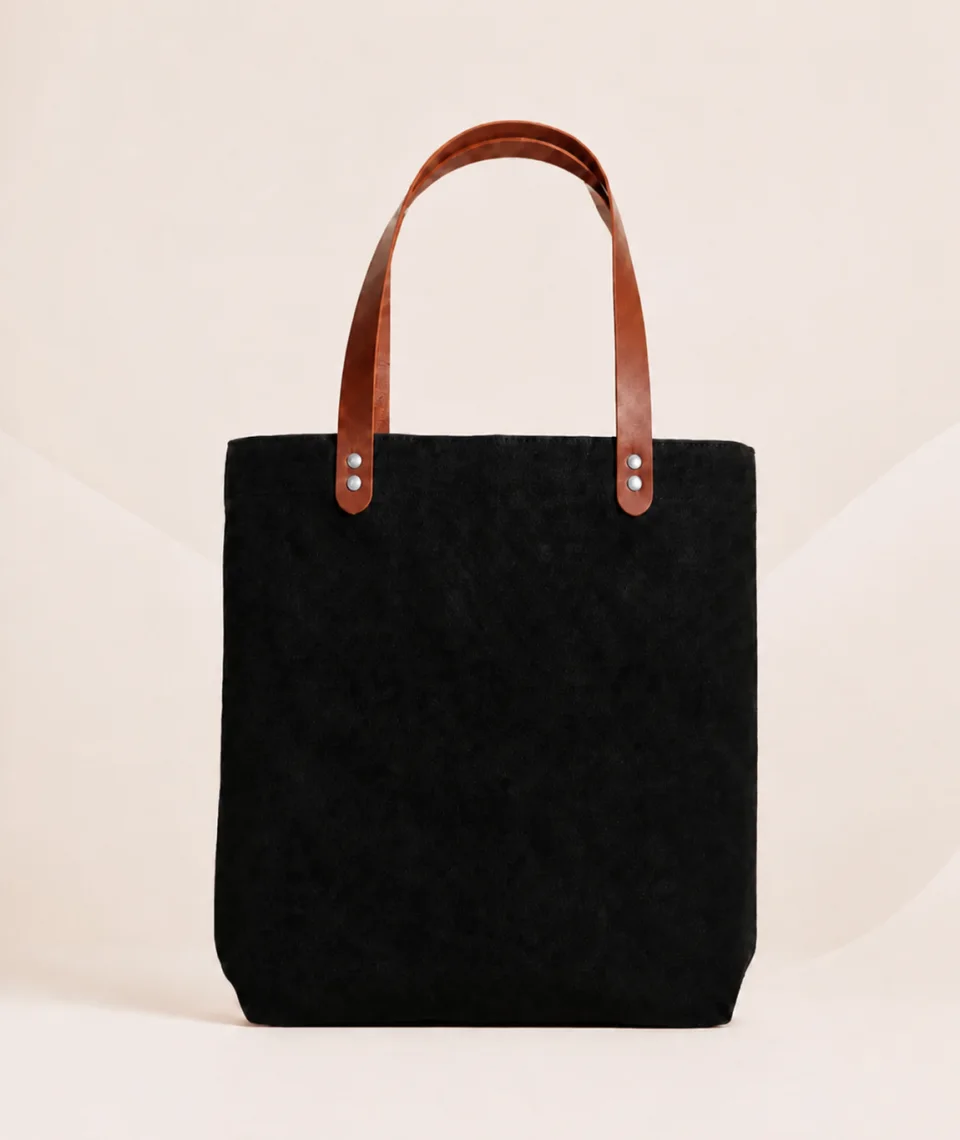 Totebag Canvas Premium With Synthetic Leather Strap