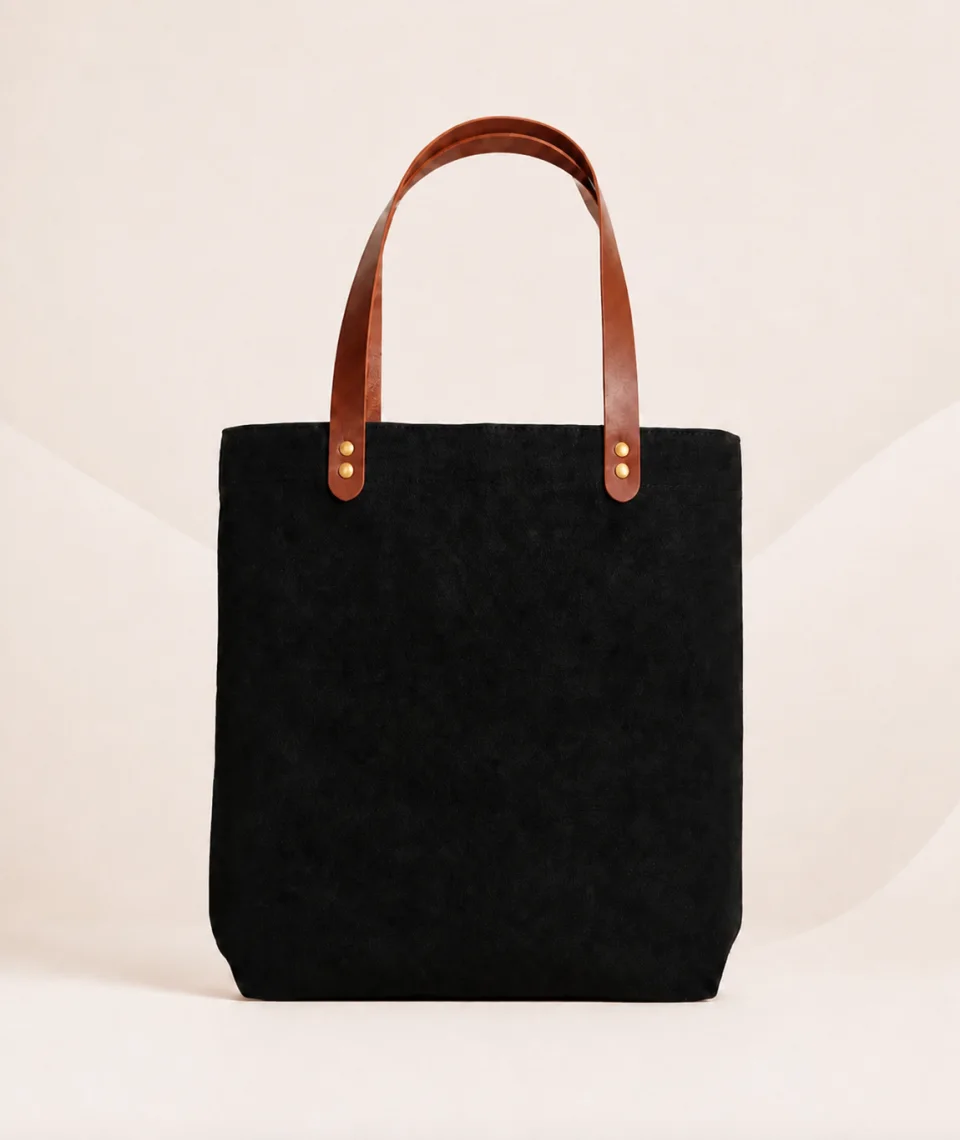 Totebag Canvas Premium With Synthetic Leather Strap