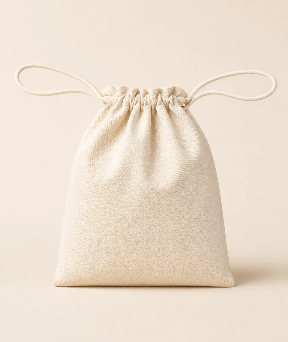Pouch Serut Blacu Custom Nama & Logo – Ukuran 20x25 cm